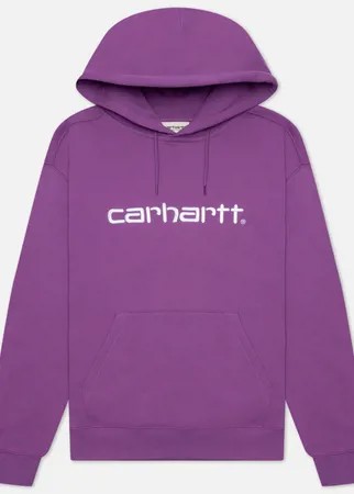 Женская толстовка Carhartt WIP W Carhartt Hooded 9 Oz, цвет фиолетовый, размер XS