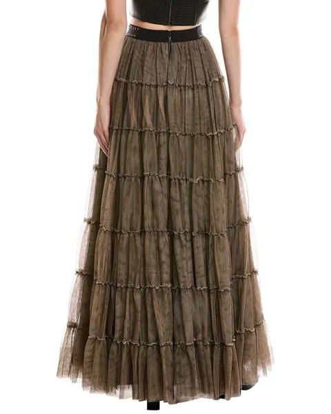 Alice + olivia Юбка макси из тюля Darcy, коричневый