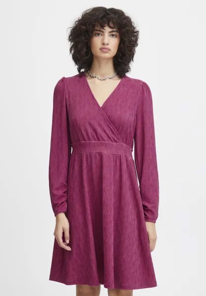 Платье из джерси NELLY DR2 ICHI, цвет festival fuchsia