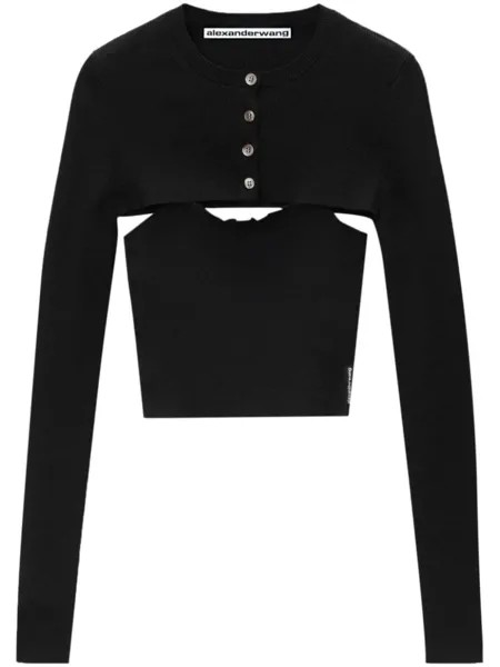 Alexander Wang костюм в рубчик, черный