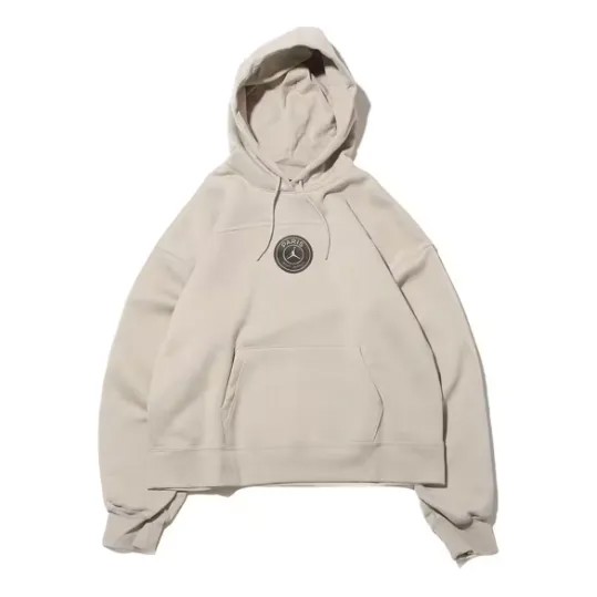 Толстовка (WMNS) Air Jordan x Paris Saint-Germain Hoodie Asia Sizing 'Stone', цвет stone/magma orange