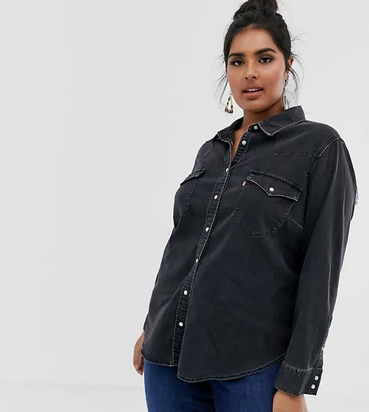 Рубашка в стиле вестерн с бахромой Levi's Plus-Черный