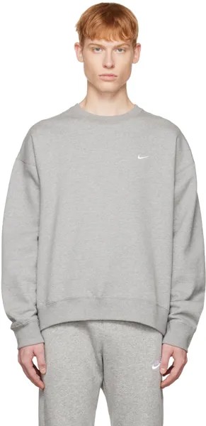 Серый свитшот с вышивкой Nike