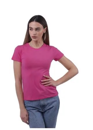 Женская футболка SERGIO DALLINI с коротким рукавом и круглым вырезом SDT651-7-S Фуксия