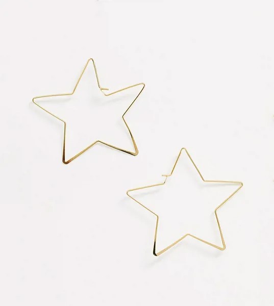 Позолоченные серьги в виде звезд Orelia-Золотой