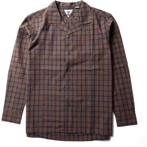 Рубашка Vissla Undefined Lines Eco, цвет Chocolate