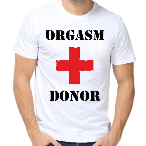 Футболка orgasm donor, размер (48)M, белый