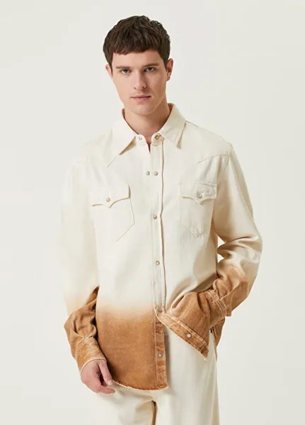 Белая джинсовая рубашка с градиентом Alanui