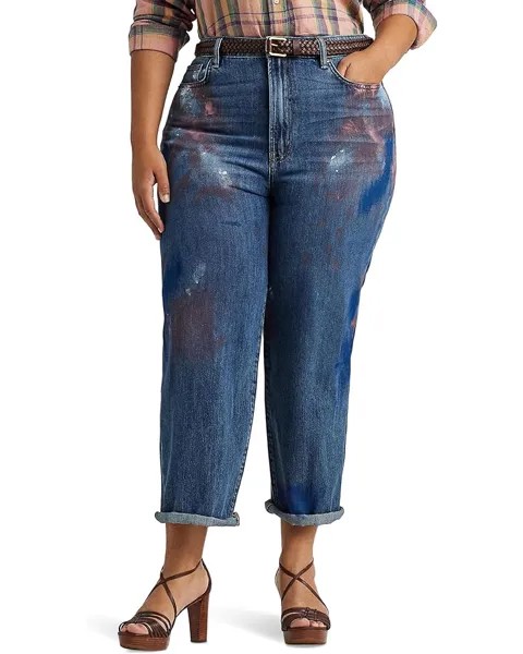 Джинсы LAUREN Ralph Lauren Plus-Size High-Rise Relaxed Cropped Jean, цвет Atlas Wash