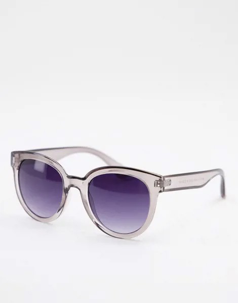 Солнцезащитные очки в серой оправе с круглыми линзами AJ Morgan-Серый
