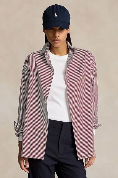 Хлопковая рубашка Polo Ralph Lauren, красный