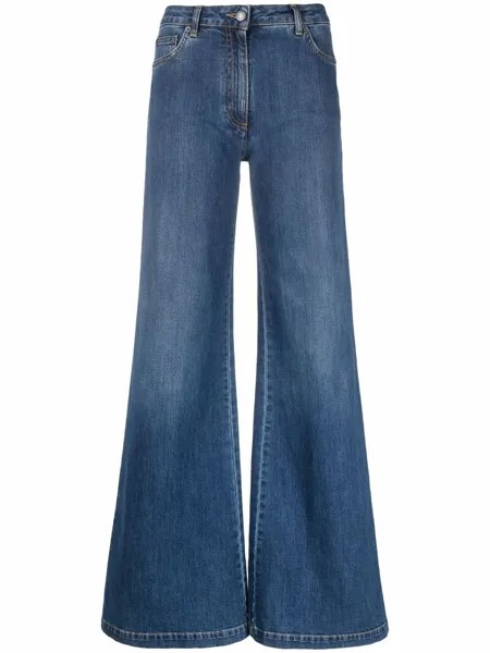 Moschino широкие джинсы с нашивкой