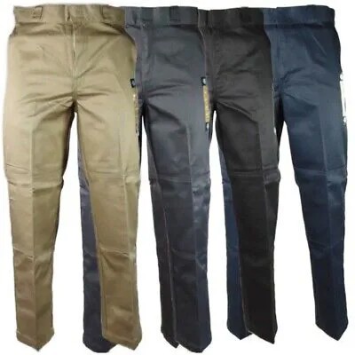 Мужские брюки Прямые штаны без защипов с плоским передом Деловые официальные рабочие платья Слаксы