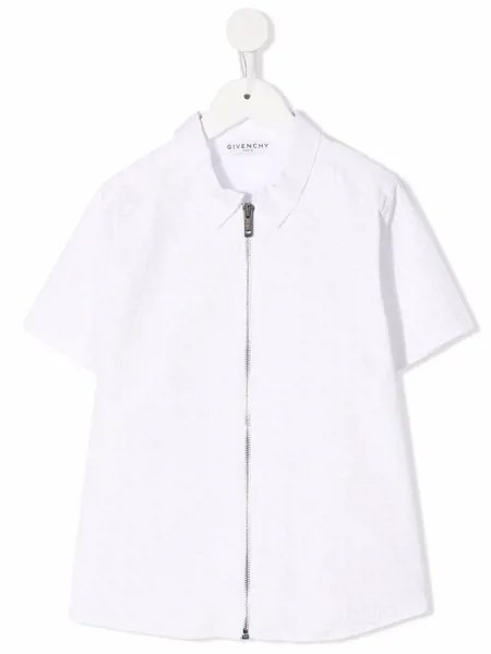 Givenchy Kids рубашка на молнии с логотипом