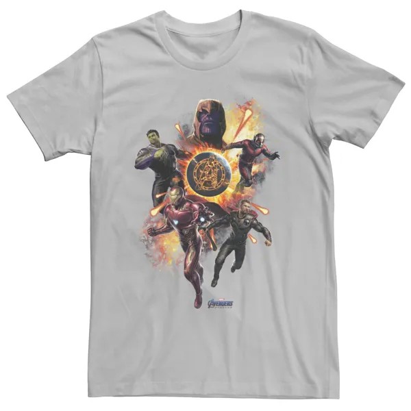 Мужская футболка с эффектом взрыва «Marvel Avengers Endgame Planet» Star Wars, серебристый