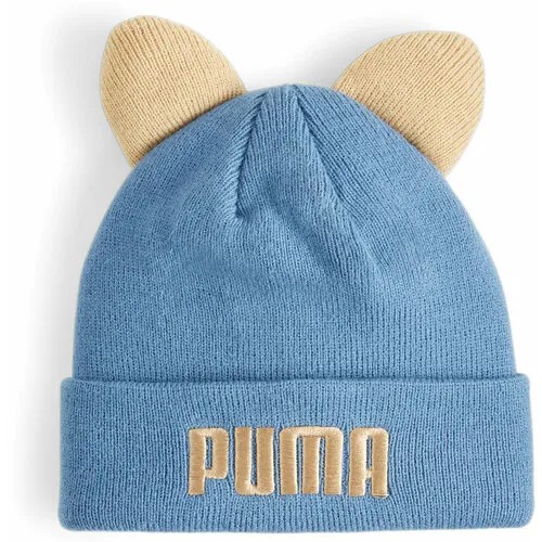 Шапка бини PUMA, размер OneSize, голубой