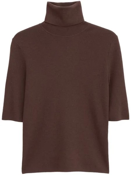 Filippa K топ с короткими рукавами, коричневый