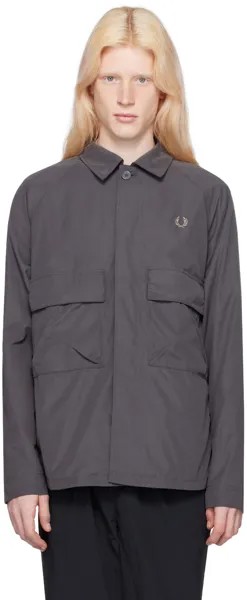 Серая куртка в стиле милитари Fred Perry