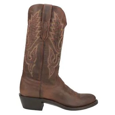 Мужские коричневые повседневные ботинки Lucchese Lewis Mandras Goat Round Toe Cowboy M1002-R4