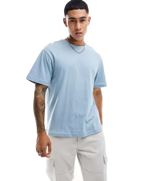 Непринужденная футболка бледно-голубого цвета Only & Sons