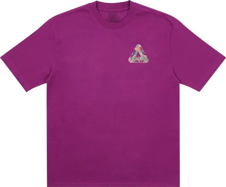 Футболка Palace Tri-Sticker Pack T-Shirt 'Plum', фиолетовый