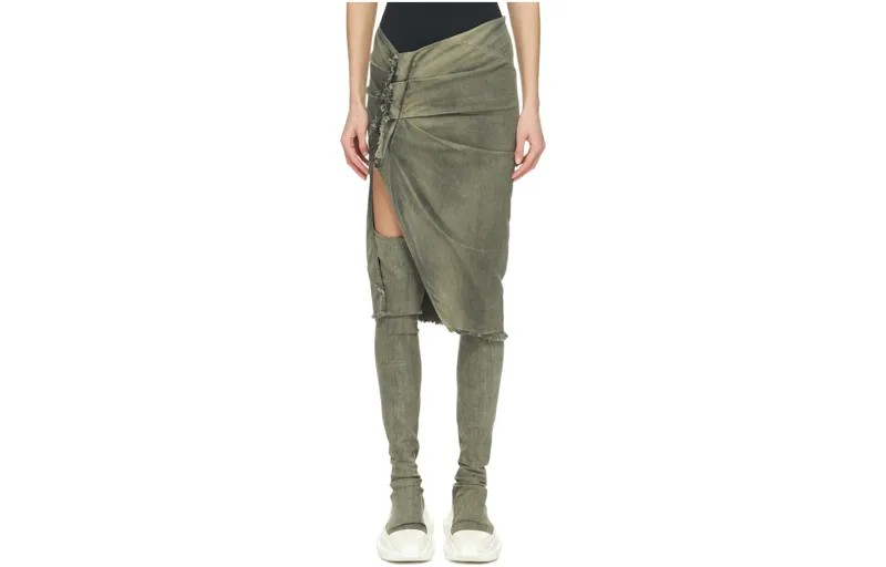 Джинсовое платье женское серое Rick Owens Drkshdw
