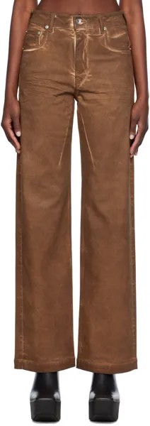 Коричневые джинсы «Болан» Rick Owens Drkshdw, цвет Henna brown