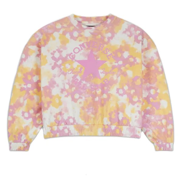 Converse Washed Floral Cotton Crew Neck Shirt