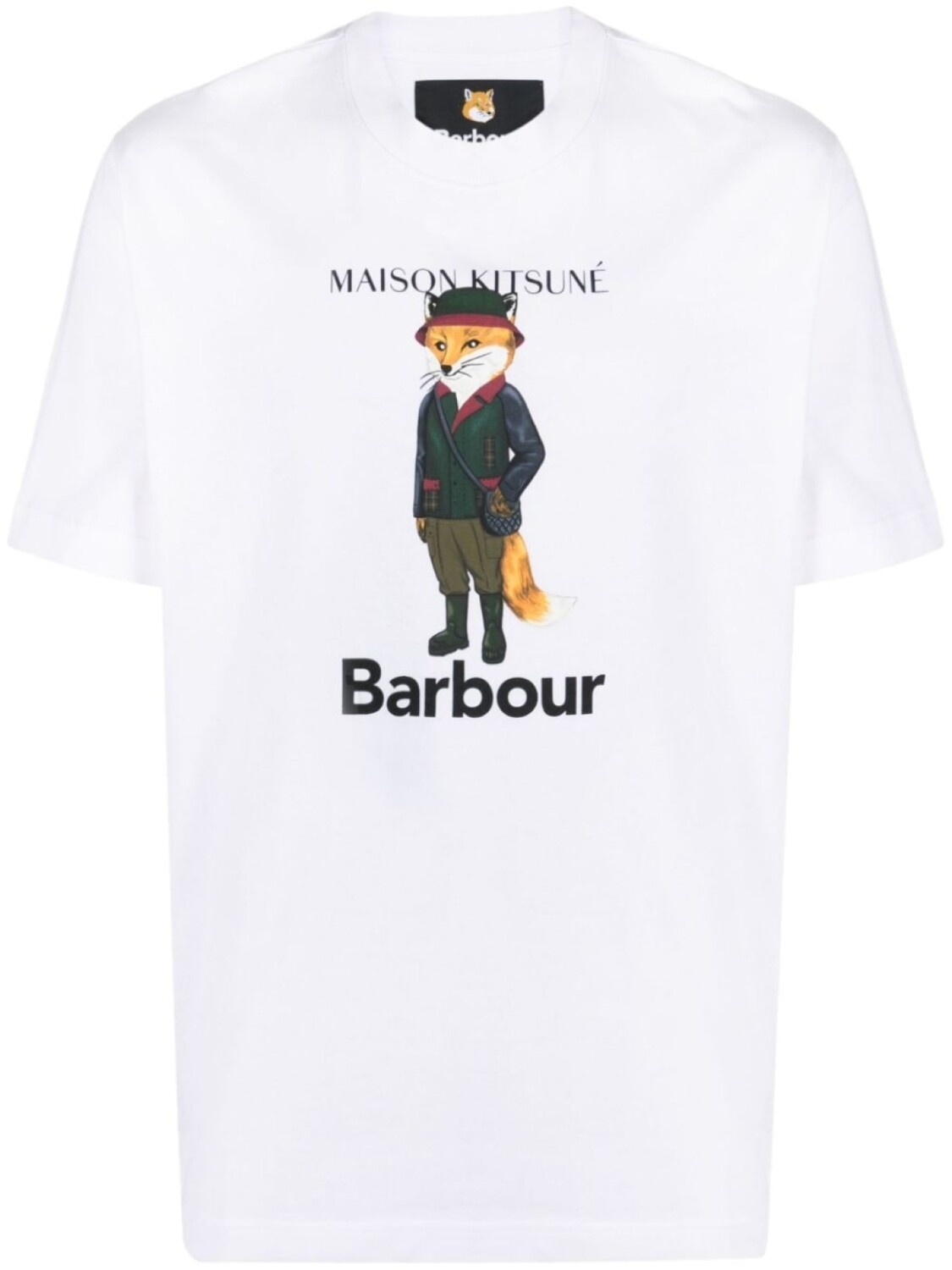 Barbour футболка с логотипом, белый