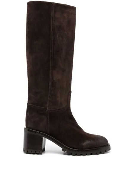 Sartore 70mm suede knee-high boots, коричневый