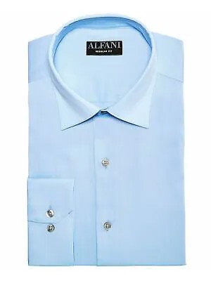 Мужская голубая классическая рубашка с воротником ALFANI S 14/14,5-32/33