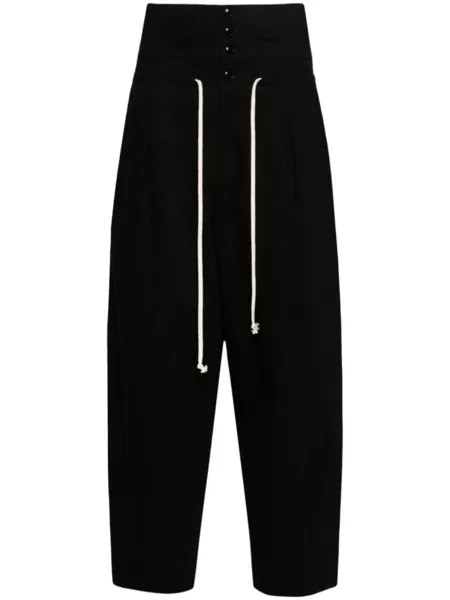 Yohji Yamamoto зауженные джинсы с завышенной талией, черный
