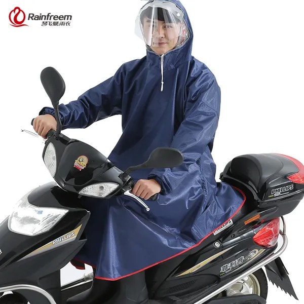 Водонепроницаемый дождевик Rainfreem для мужчин, женщин, мужчин, плащ от дождя для езды на велосипеде, плотный дождевик, двойной, прозрачный, кап...