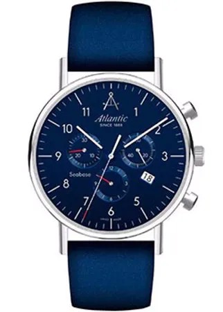Швейцарские наручные  мужские часы Atlantic 60452.41.55. Коллекция Seabase Chrono
