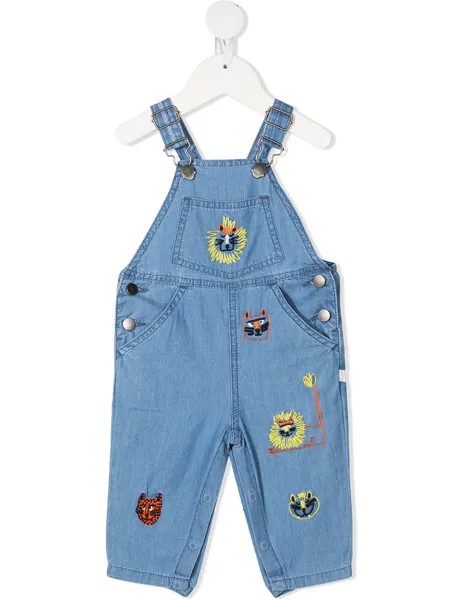 Stella McCartney Kids джинсовый комбинезон с вышивкой