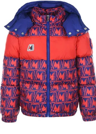 Сине-красный пуховик для мальчиков Moncler детское