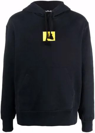 Acne Studios худи с кулиской и нашивкой-логотипом Face