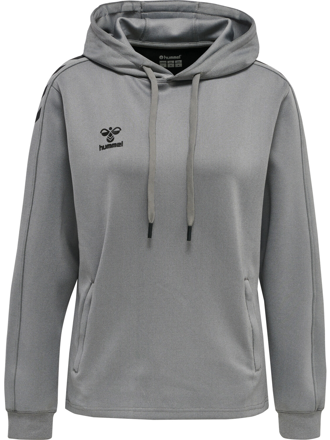 Толстовка Hummel Hoodie Hmlcore Xk Poly Sweat Hoodie Woman, серый меланж