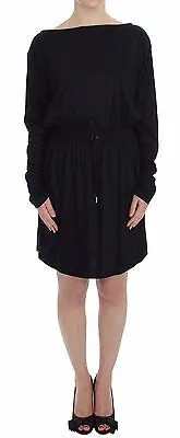 VERSACE JEANS COUTURE VJC Dress Black Modal Silk прямого кроя до колена IT42 / M Рекомендуемая розничная цена 460 $