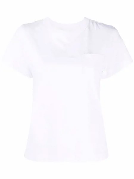Sacai lace-embroidered panelled T-shirt