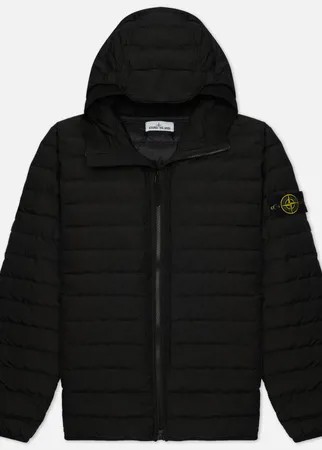 Мужской пуховик Stone Island O-Cotton/R-Nylon Tela, цвет чёрный, размер S