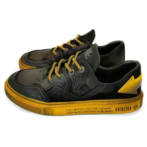 Кроссовки Sashashoes, размер 42, черный, желтый