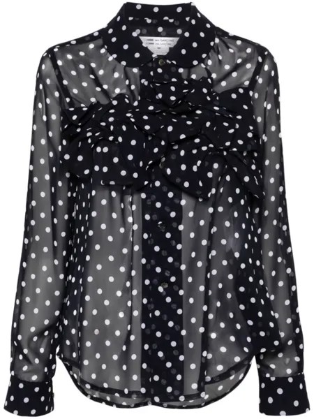 Полупрозрачная блузка в горошек Comme Des Garçons Comme Des Garçons, синий