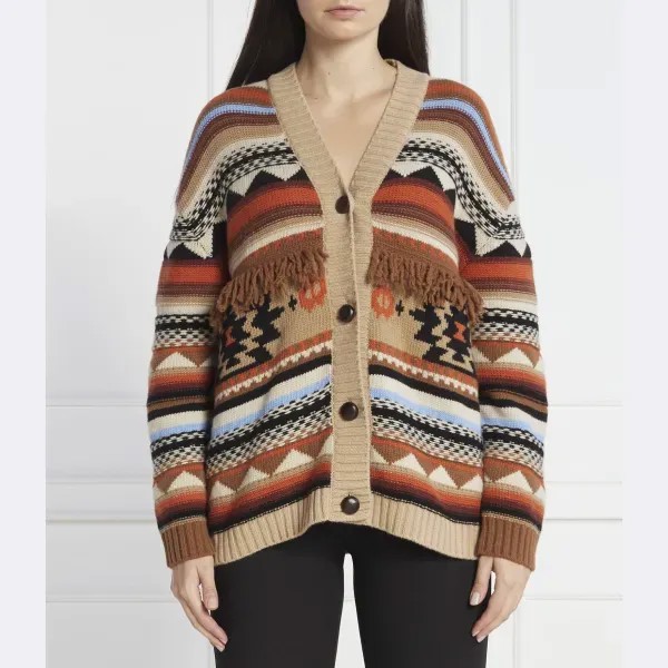 Шерстяной кардиган glebe классического кроя Max Mara, бежевый