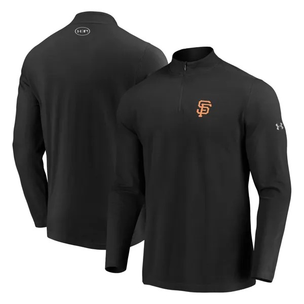 Мужской черный пуловер с молнией в четверть четверти San Francisco Giants Passion Performance Under Armour
