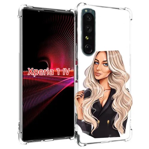 Чехол MyPads Платье-пиджак женский для Sony Xperia 1 IV задняя-панель-накладка-бампер