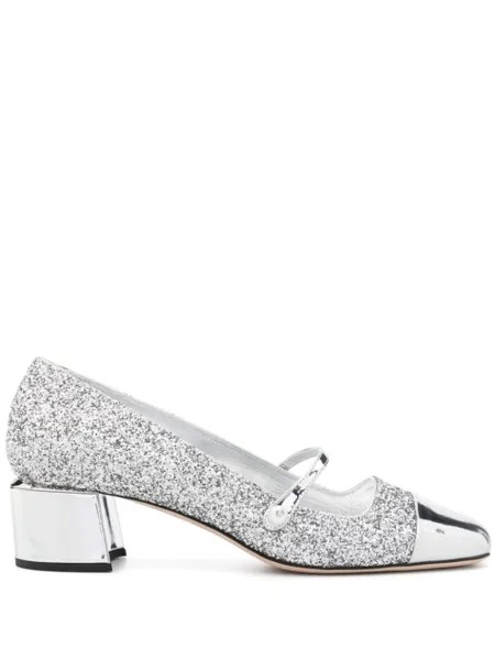 Jimmy Choo 50-мм туфли Elisa, серебристый