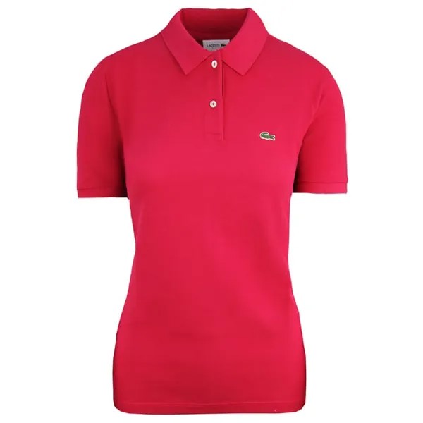 Классическая женская рубашка-поло розового цвета Lacoste, розовый
