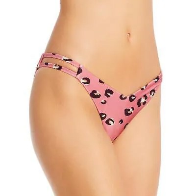 Red Carter Женские розовые плавки с леопардовым принтом Alina с вырезами 10 BHFO 7362