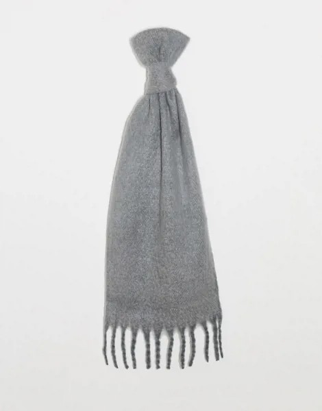 Серый шарф с кисточками Vero Moda